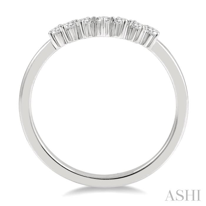 Curved Diamond Wedding Band