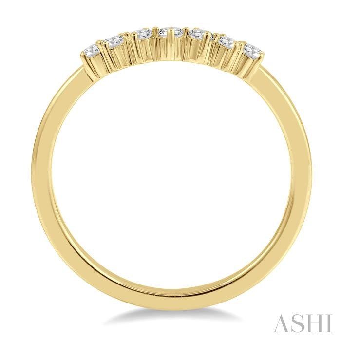 Curved Diamond Wedding Band
