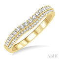 Curved Diamond Wedding Band