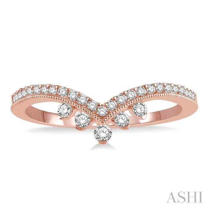 Chevron Diamond Wedding Band