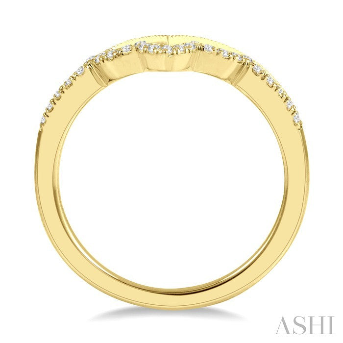 Chevron Diamond Wedding Band
