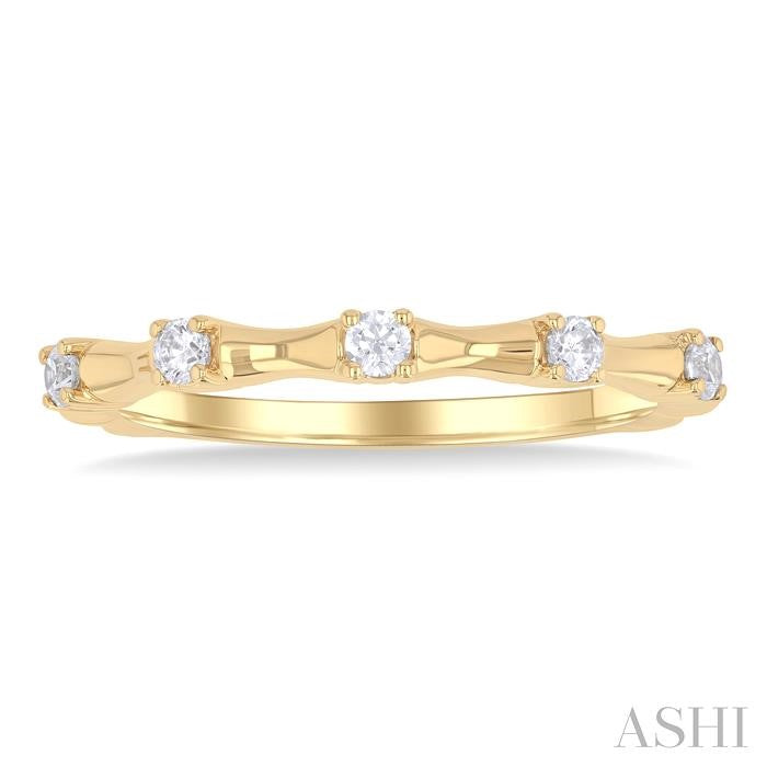 Stackable Diamond Fashion Bamboo Ring