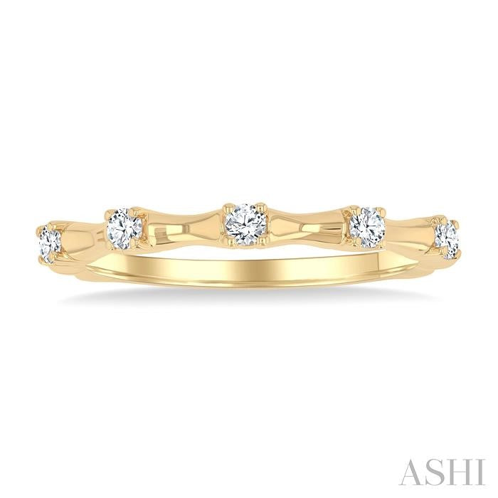 Stackable Diamond Fashion Bamboo Ring