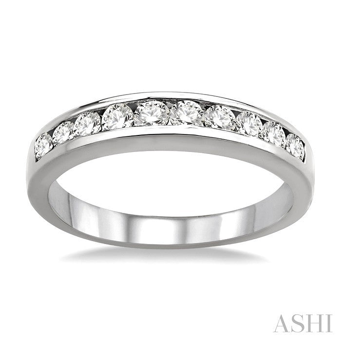Channel Set Diamond Wedding Band