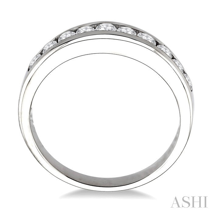 Channel Set Diamond Wedding Band