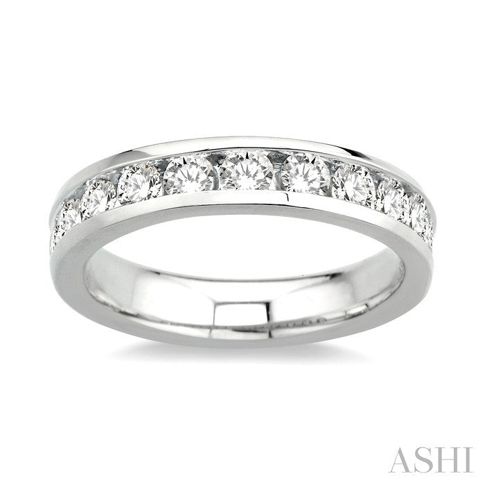 Channel Set Diamond Wedding Band
