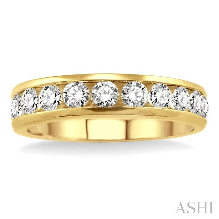 Channel Set Diamond Wedding Band
