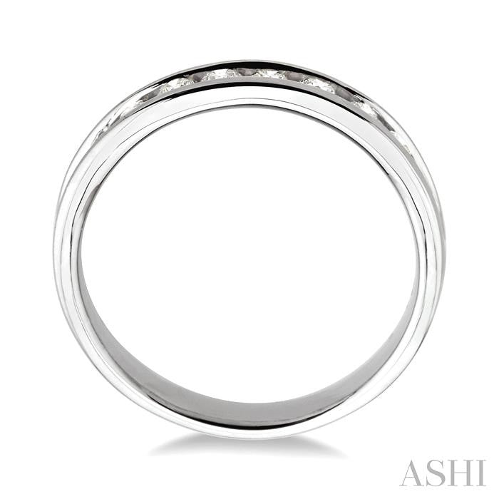 Channel Set Diamond Wedding Band