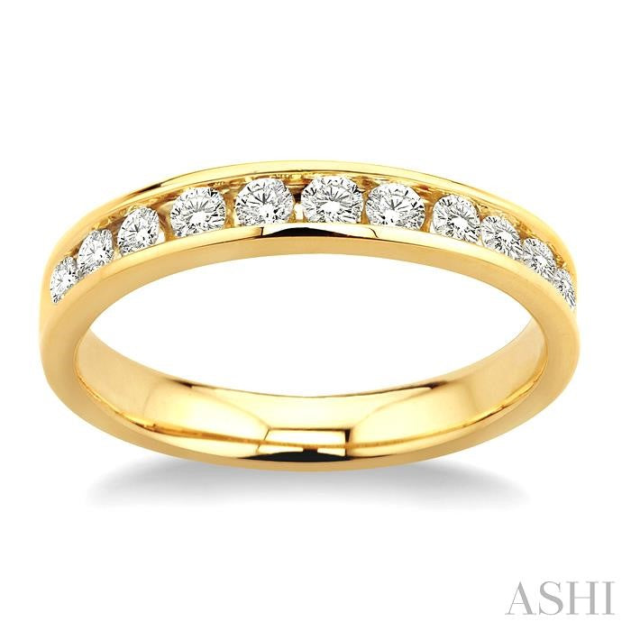 Channel Set Diamond Wedding Band