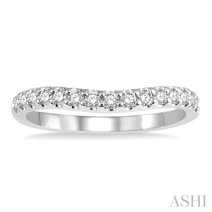 Curved Diamond Wedding Band