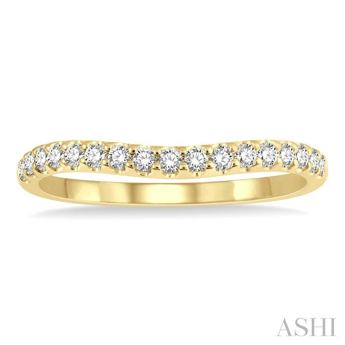 Curved Diamond Wedding Band