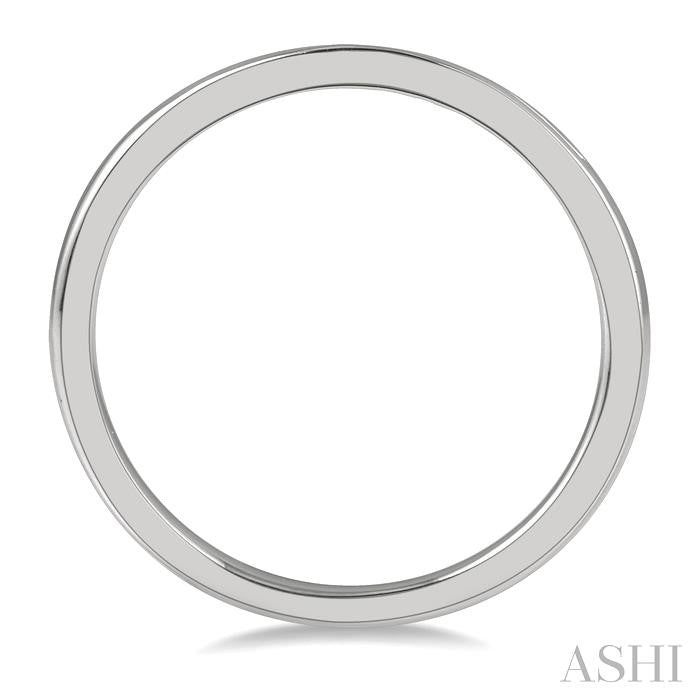 Channel Set Curved Diamond Wedding Band