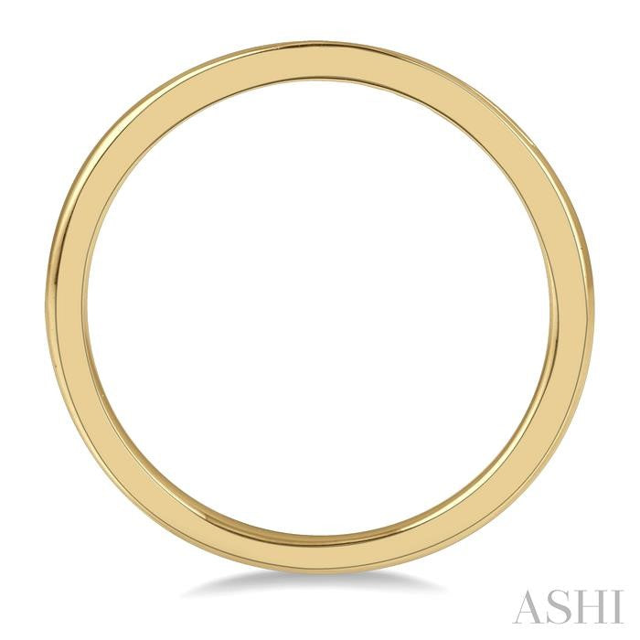Channel Set Curved Diamond Wedding Band