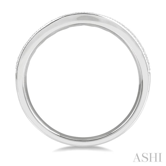 Curved Diamond Wedding Band
