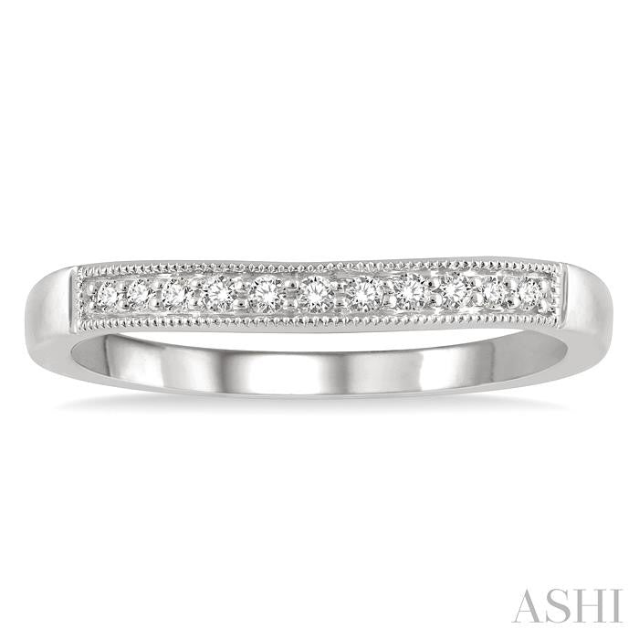 Curved Diamond Wedding Band