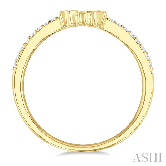 Chevron Baguette Diamond Wedding Band