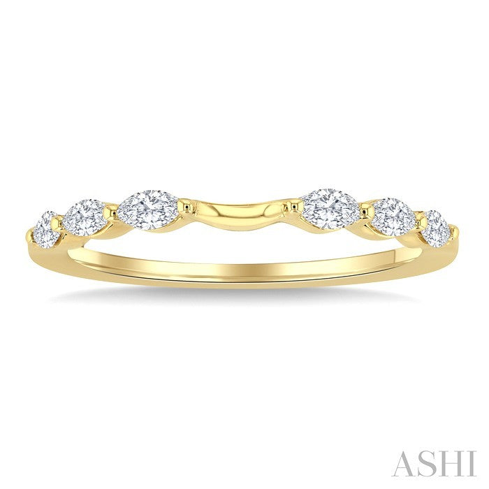Marquise Shape Curved Diamond Fashion Band