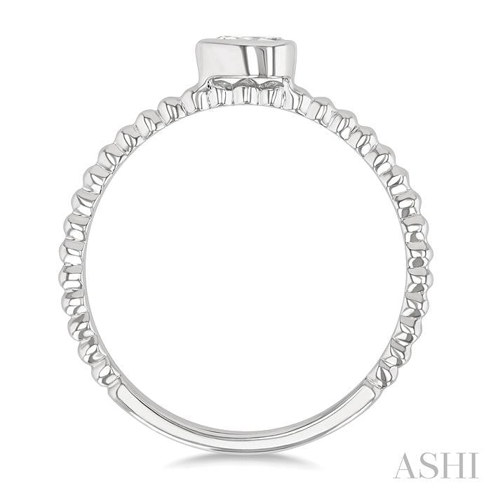 Bead Bijoux Pear Shape East-West Bezel Set Petite Diamond Fashion Ring