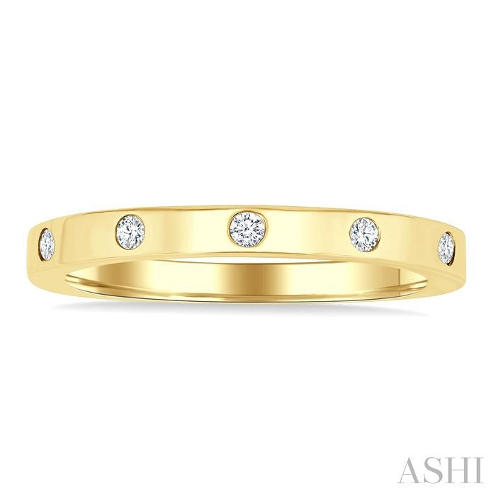 Flush Bezel Set Diamond Fashion Band