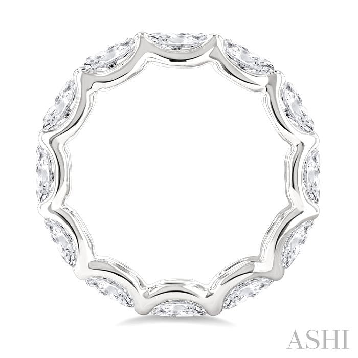 Oval Shape East-West Eternity Diamond Wedding Band