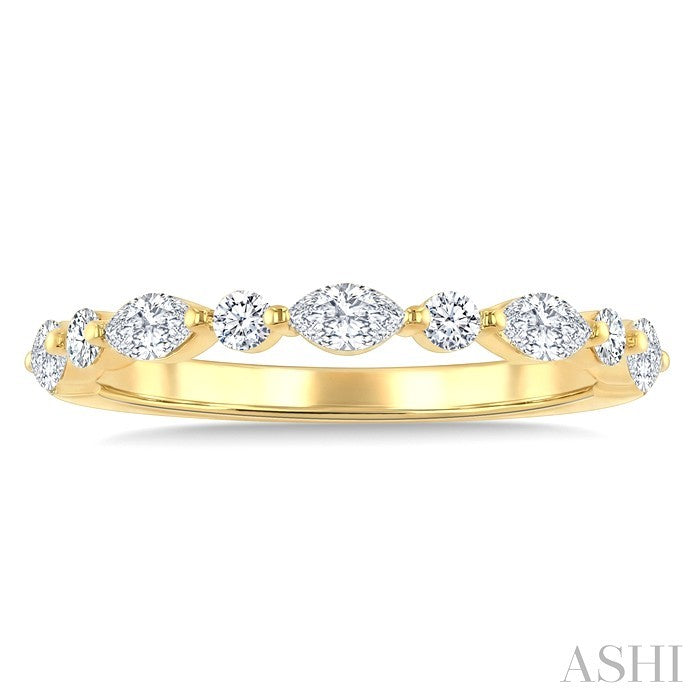 Marquise & Round Diamond Fashion Band