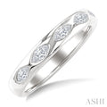 5 Stone Marquise Shape Bezel Set Diamond Band