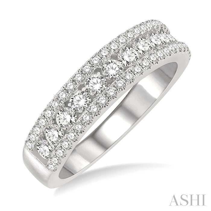 Channel Set Diamond Wedding Band