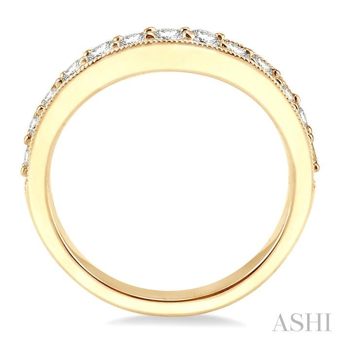 Curved Diamond Wedding Band