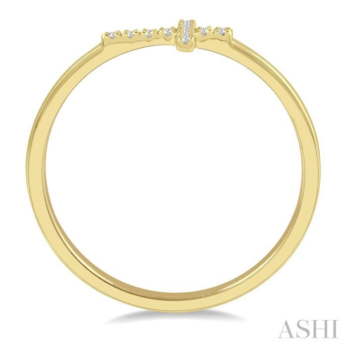 Sideway Cross Diamond Fashion Ring