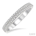 Two Row Diamond Wedding Band