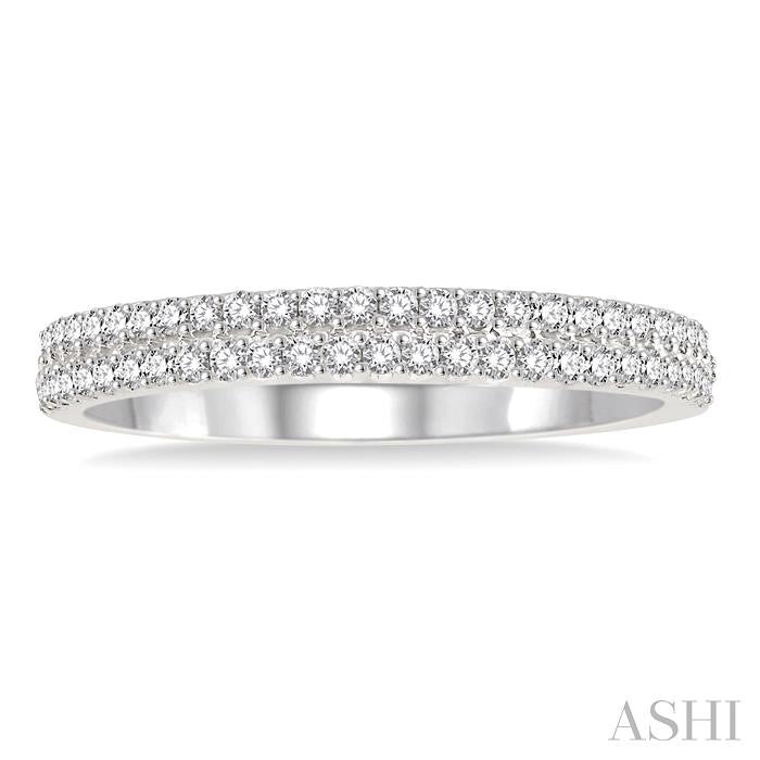 Two Row Diamond Wedding Band