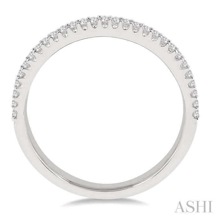 Two Row Diamond Wedding Band