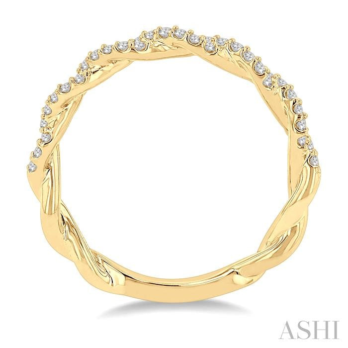 Twisted Diamond Stackable Fashion Band