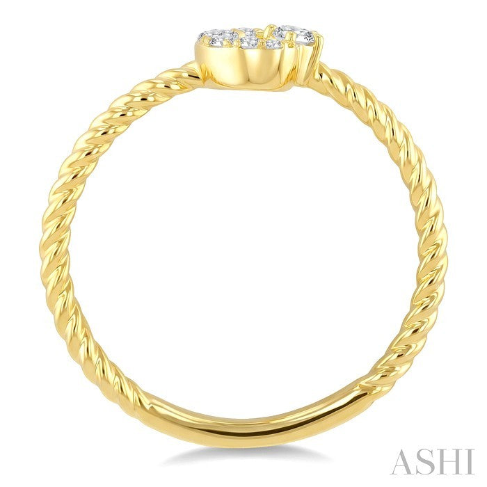 Stackable Crescent Moon & Star Diamond Fashion Ring