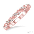 Swirl Stackable Diamond Wedding Band