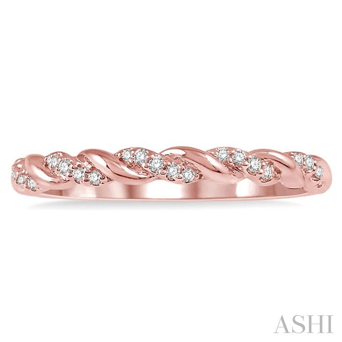 Swirl Stackable Diamond Wedding Band