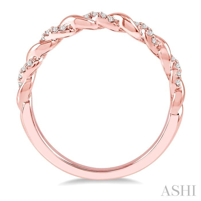 Swirl Stackable Diamond Wedding Band