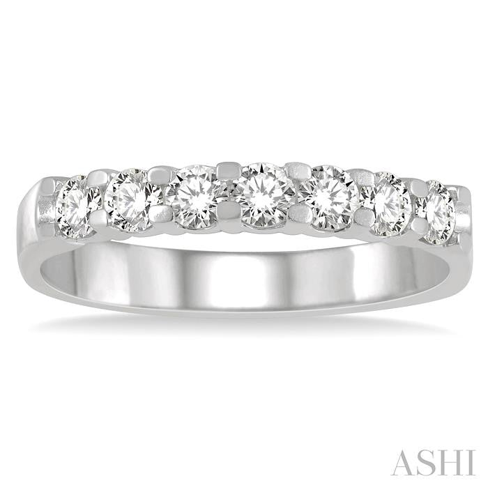 7 Stone Diamond Wedding Band