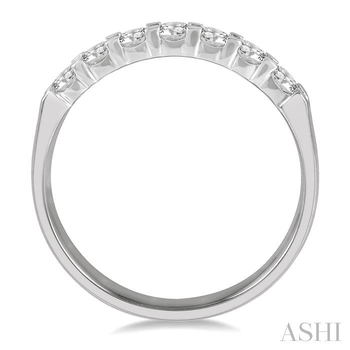7 Stone Diamond Wedding Band