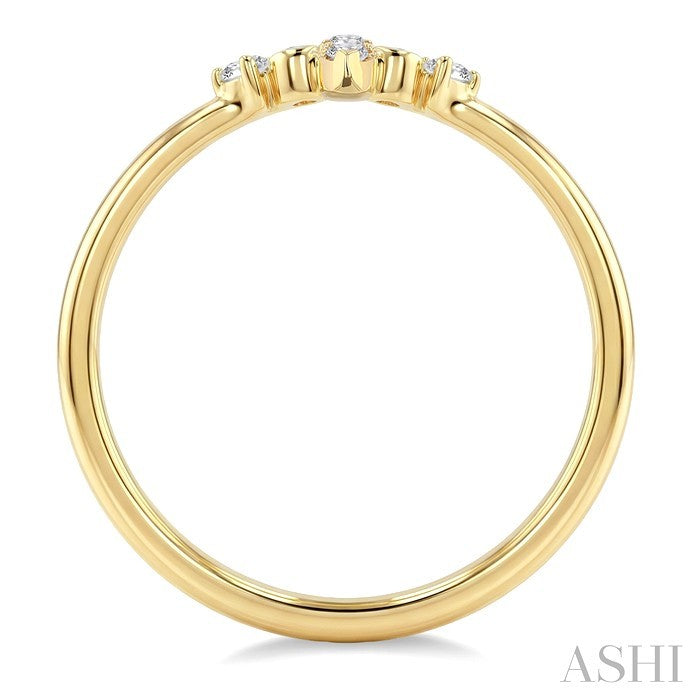 Chevron Diamond Stackable Fashion Ring