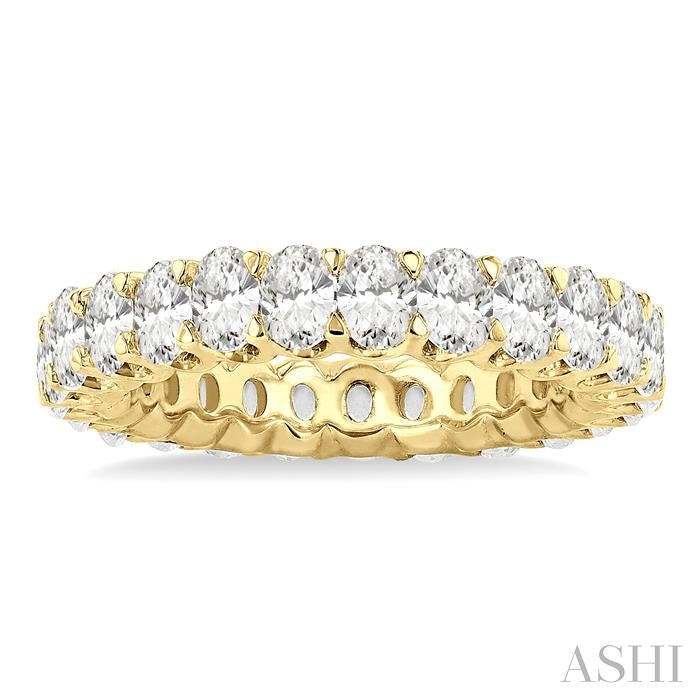 Oval Shape Eternity Diamond Wedding Band