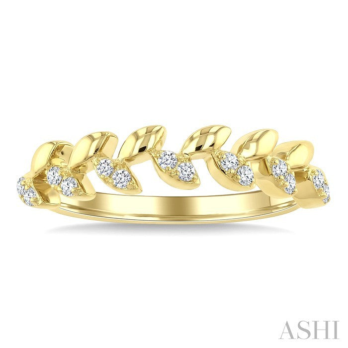 Stackable Leaf Diamond Fashion Band