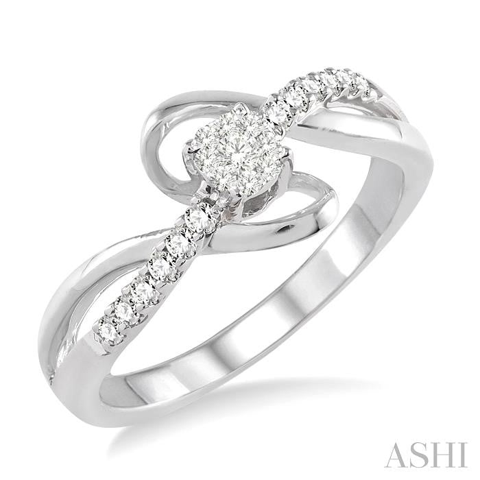 Round Shape Lovebright Diamond Fashion Ring