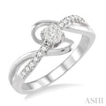 Round Shape Lovebright Diamond Fashion Ring