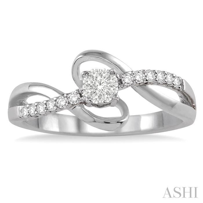 Round Shape Lovebright Diamond Fashion Ring