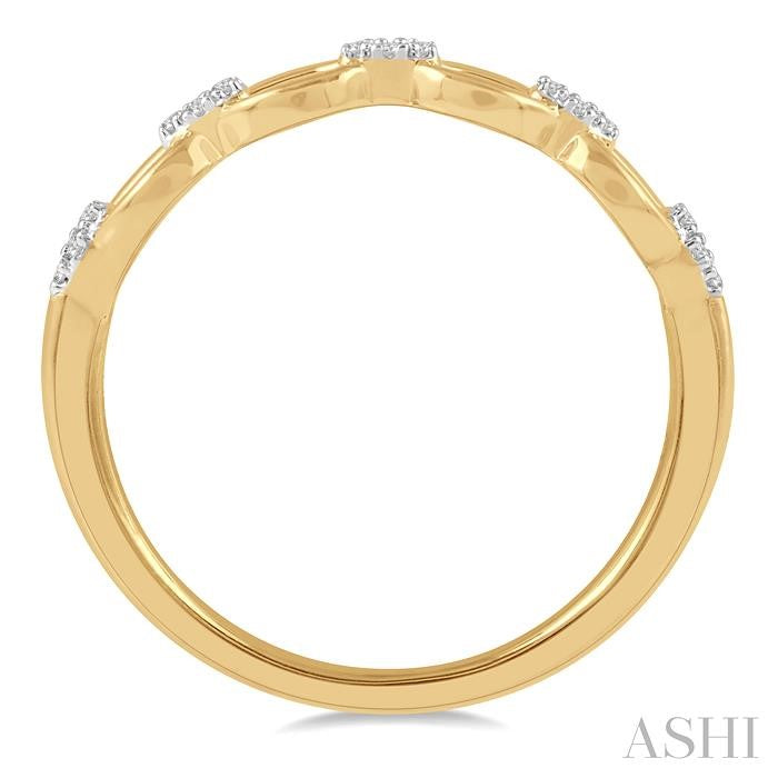 Stackable Oval Shape Link Diamond Fashion Band