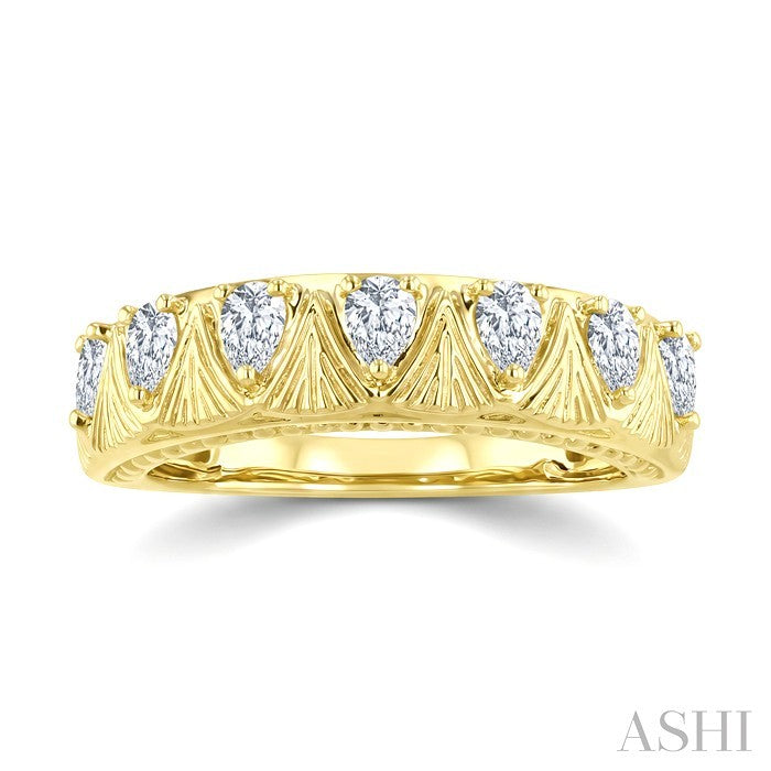 Pear Shape 7 Stone Diamond Fashion Band