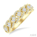 Swirl Baguette Diamond Fashion Ring