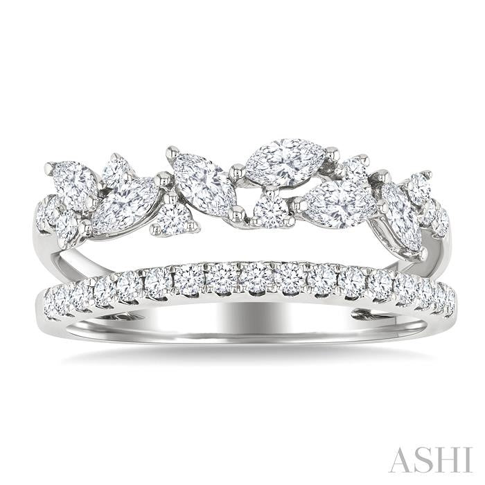 Double Row Diamond Fashion Ring