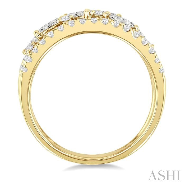 Double Row Diamond Fashion Ring
